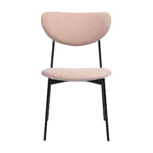 Pink Fabric Modern Metal Dining Chair (Set of 2)