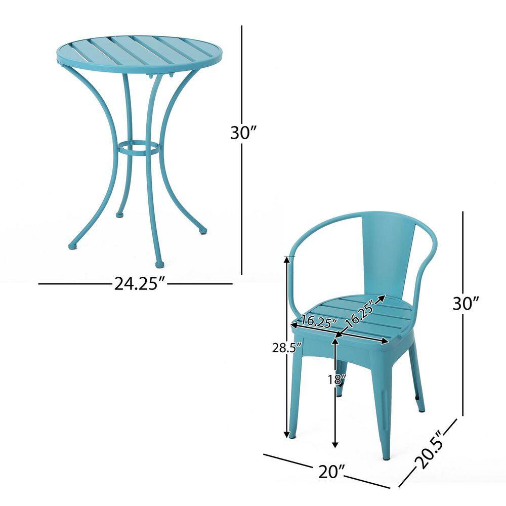 3-Piece Modern Blue Metal Pub Set-Windproof and Rainproof price history on PriceWatchPro