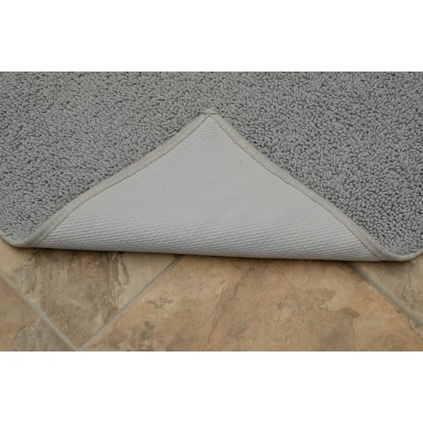 Garland Rug Finest Luxury Platinum Gray 30 in. x 50 in. Plush Nylon Bath Mat  BA130W030050I7 - The Home Depot