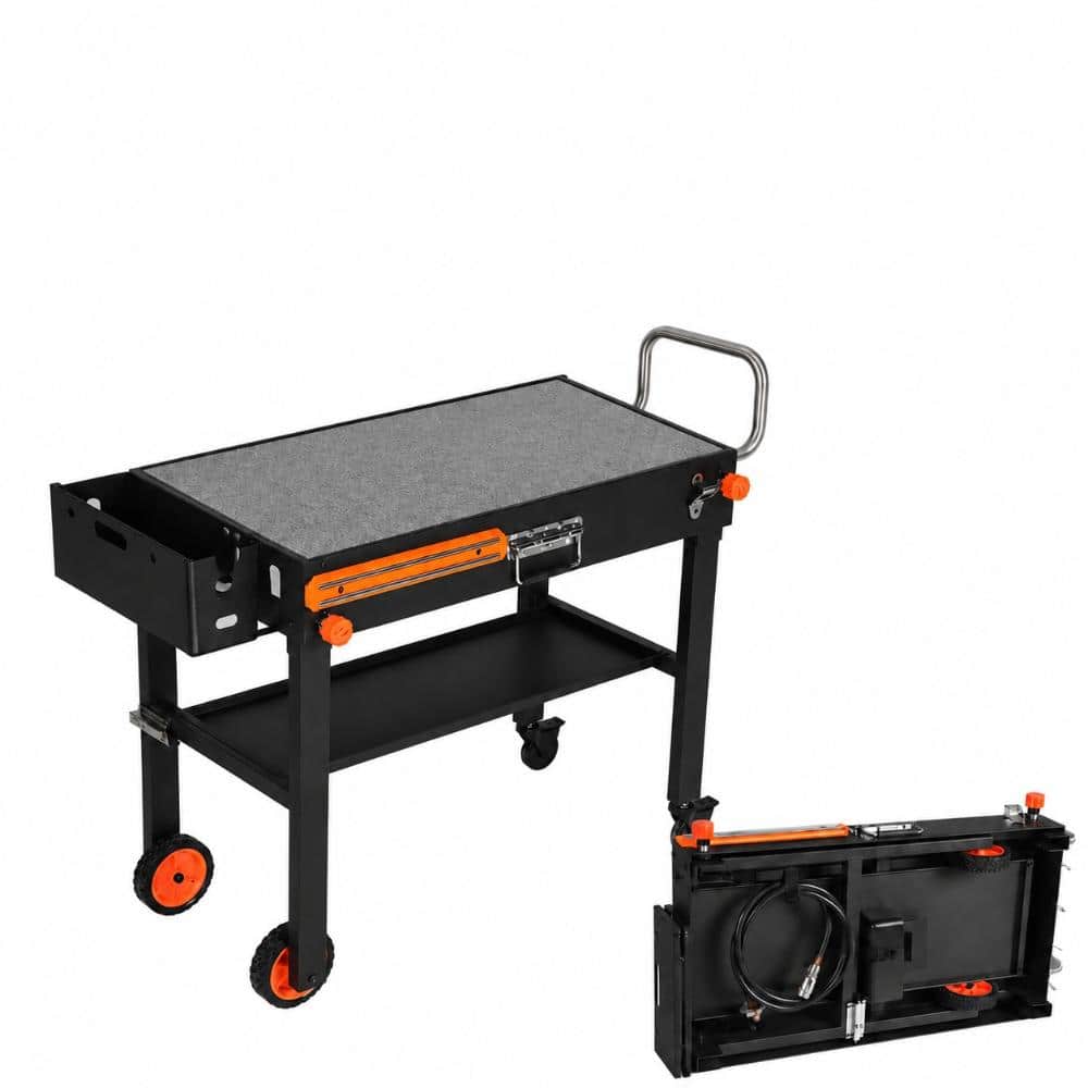 Universal Foldable Grill Table Stand with 4 Wheels and Magnetic Strip for 17-22 in Grills and 12 in Pizza Ovens price history on PriceWatchPro