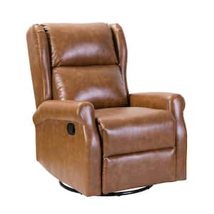 Chiang Camel Faux Leather Manual Swivel Recliner with Metal Base