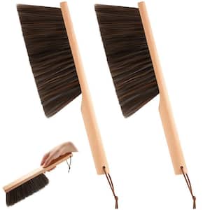 Hand Broom, Dust Brush, Horse Hair Brush With Wood Handle Duster For Counter Bench Car Furniture Bed Woodworking Cleaning
