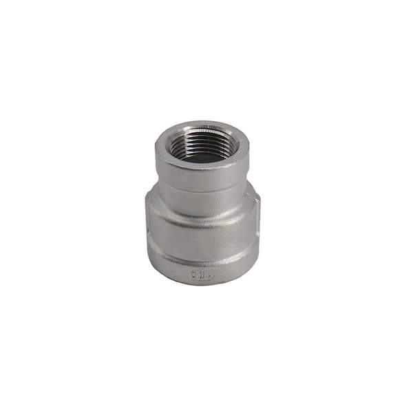3 in. x 2 in. 316 Stainless Steel 150# Threaded Reducing Coupling Connector