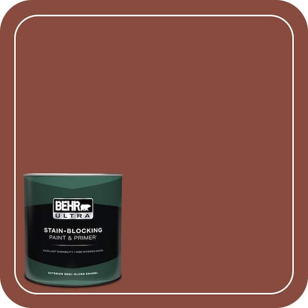 BEHR ULTRA 1 qt. #PMD-42 Mission Tile Semi-Gloss Enamel Exterior Paint & Primer