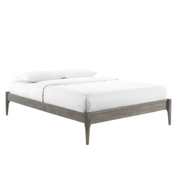 MODWAY June in Gray Twin Wood Platform Bed Frame