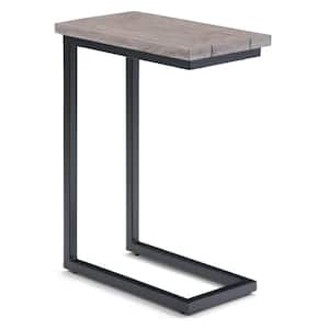 Skyler Solid Mango Wood and Metal 18 in. Wide Industrial C Side Table in Birch