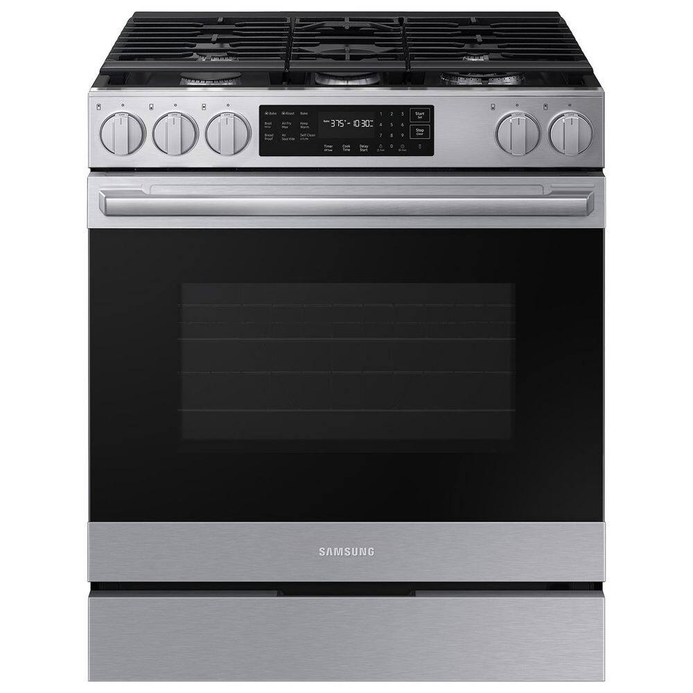 Bespoke 30 in. Smart 5 burner Slide-In Gas Range in Fingerprint Resistant Stainless Steel with True Convection price history on PriceWatchPro