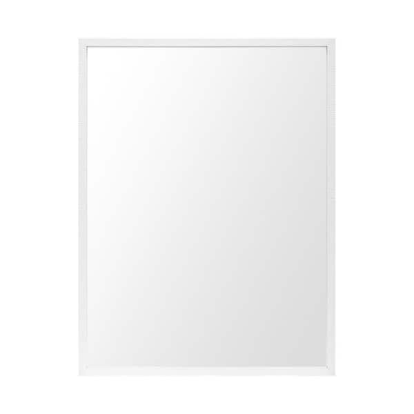 Large Rectangle White Modern Mirror (41.5 in. H x 31.5 in. W)