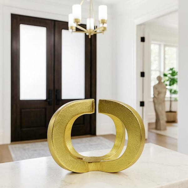 Gold Series Gold 5.5 in. x 8 in. Square Aluminum Metal Home Decor Object