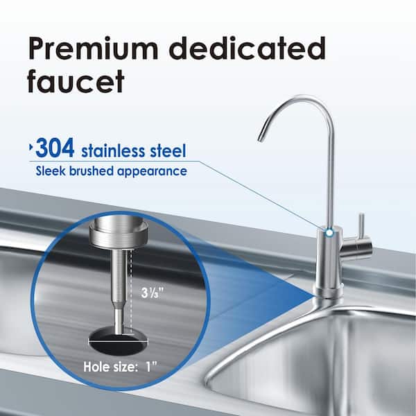 Waterdrop 3-Stage Under Sink Ultra-Filtration Stainless Steel Water Filter  System with 1.59 GPM Stable Water Flow B-WD-TST-UF - The Home Depot