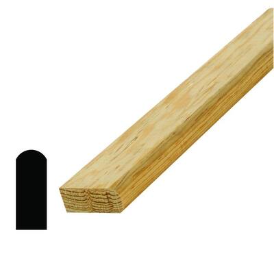WM 8144 11/16 in. x 1-3/4 in. x 96 in. Pine Stair Nose Moulding