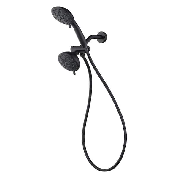 7-Spray 4.5 in. Wall Mount Dual Shower Head and Handheld Shower Head 1.8 GPM in Oil Rubbed Bronze