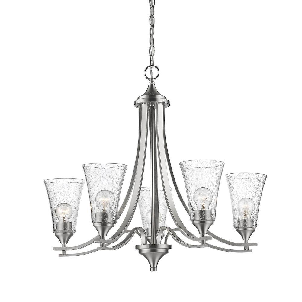 5-Lights 27.75 in. Satin Nickel Chandelier price history on PriceWatchPro