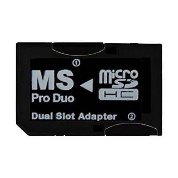 stege Far Fleksibel SANOXY Dual Slot MicroSD to MS PRO DUO Adapter for Sony PSP, Converts  2-MicroSD or MicroSDHC Cards, Black SNX-MICROSD-PRODUO-BK - The Home Depot