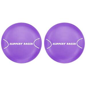 ProDisc 26 in. Metal Saucer Sled with Rope Handles, Purple (2-Pack)