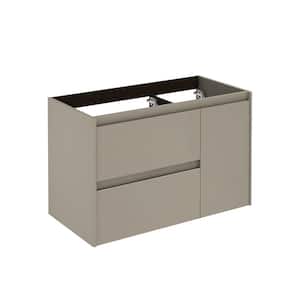 Ambra 90 Base 35.1 in. W x 17.6 in. D x 21.8 in. H Bath Vanity Cabinet without Top in Matte Sand