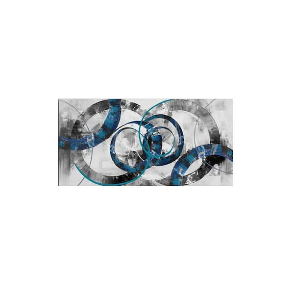 Blue Abstract Canvas Wall Art-Modern Art Wall Decor Wall Pictures 24x48 Inches