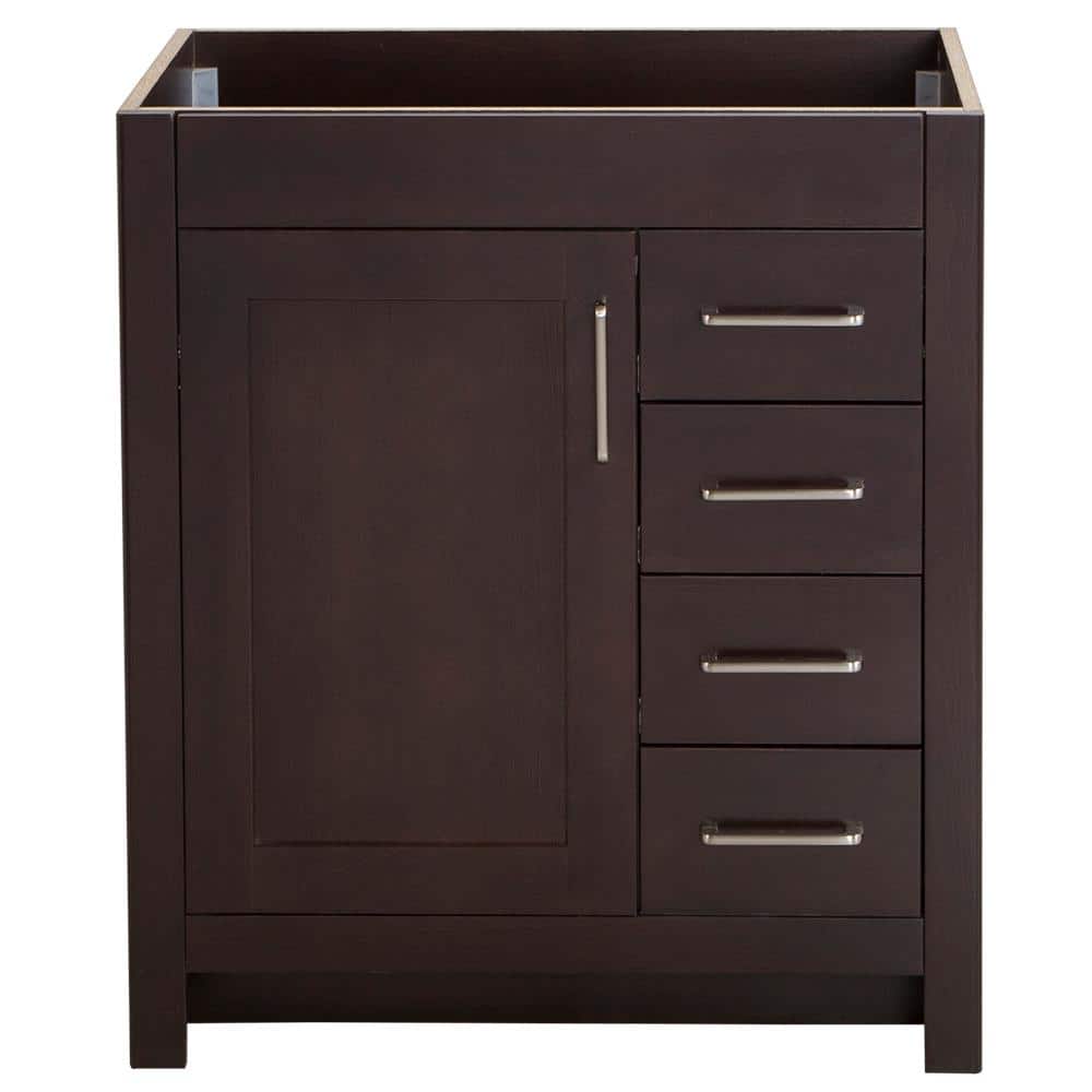 Home Decorators Collection Westcourt 30 In W X 21 In D Bathroom Vanity Cabinet Only In Chocolate Wt30 Ch The Home Depot