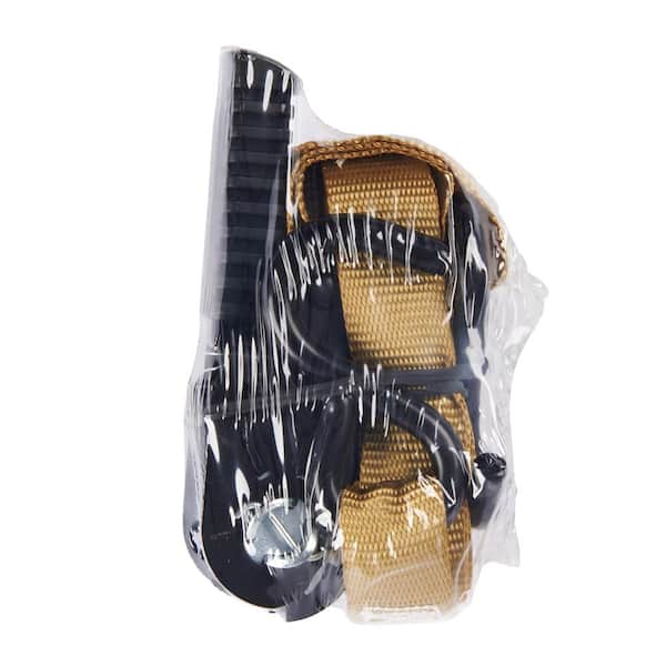 Khaki Pistol Grip Ratchet Tie-Down Strap 12 ft. x 1 in. 500 lbs.