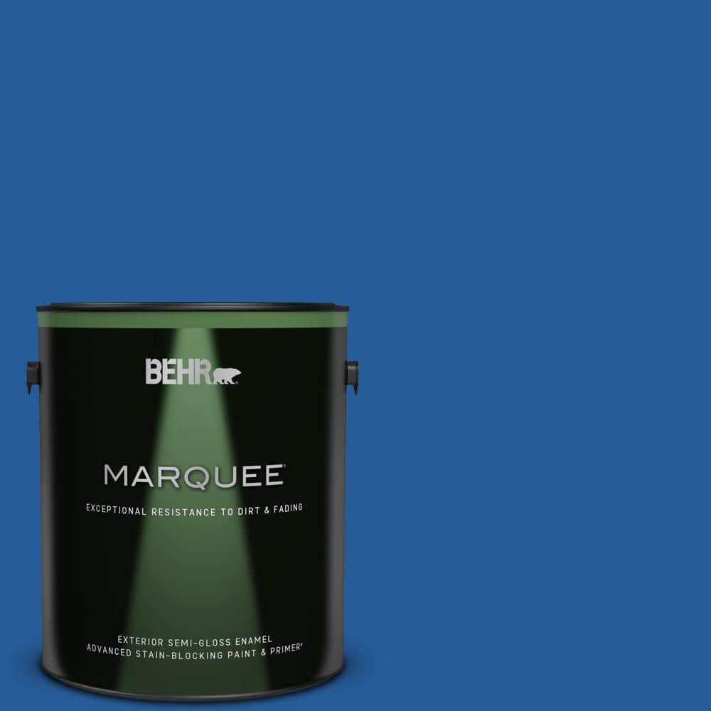 BEHR MARQUEE 1 gal. #P510-7 Beacon Blue Semi-Gloss Enamel Exterior Paint &  Primer 545301 - The Home Depot