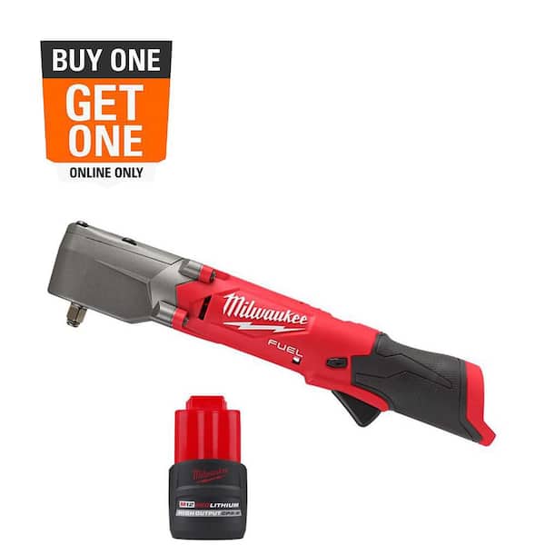 M12 FUEL 12V Lithium-Ion Brushless Cordless 3/8 in. Right Angle Impact Wrench w/High Output 2.5 Ah Battery