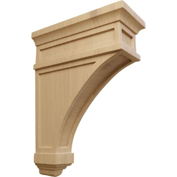 Ekena Millwork 10 in. x 4-1/2 in. x 13-3/4 in. Unfinished Wood Cherry Arlington Corbel