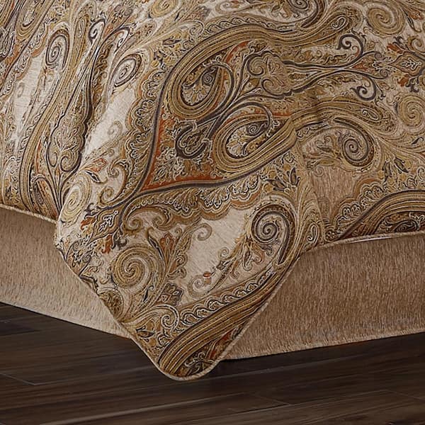 QUEEN STREET NEW YORK Lakeview 4-Piece. Beige Polyester Queen