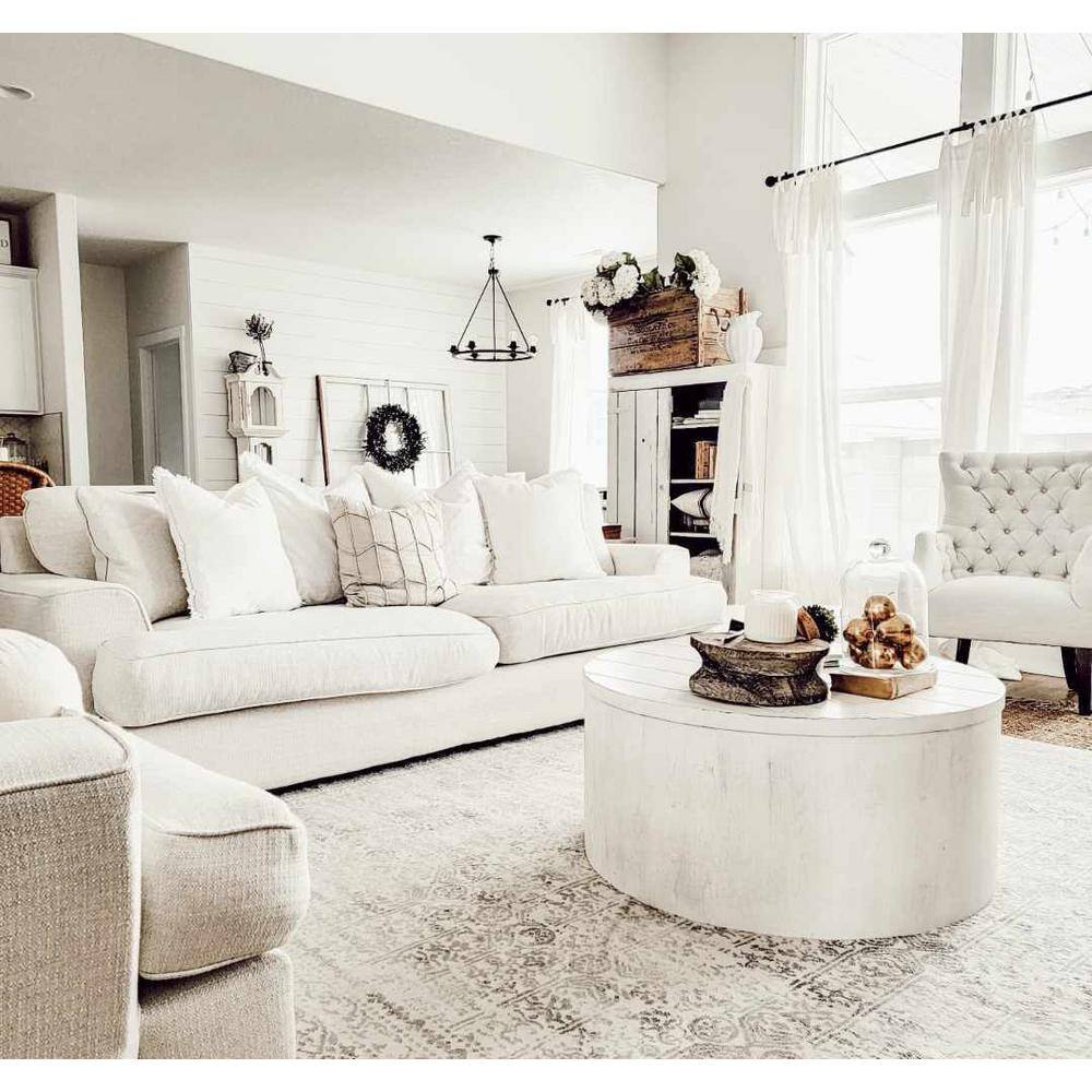 Gray Medium Pile Rectangular Polypropylene Area Rug