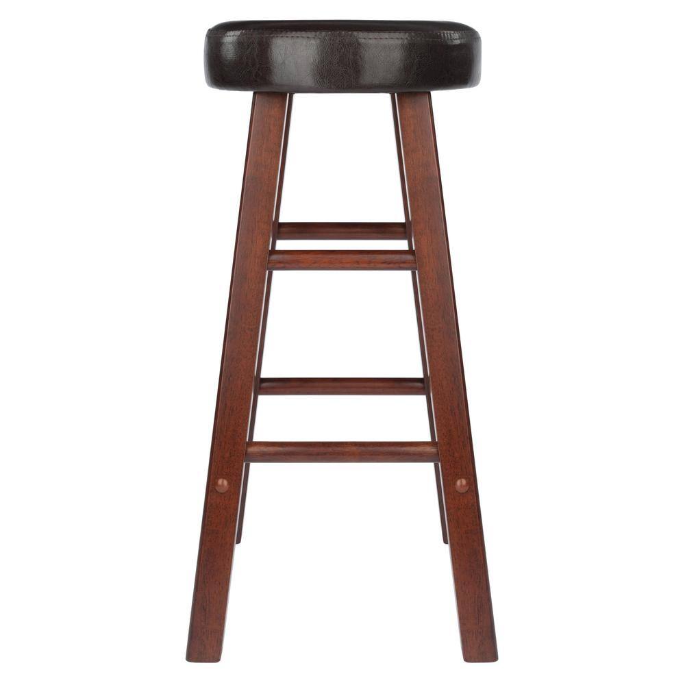 Transitional 25.5" Maria Counter Stool Set in Walnut & Espresso