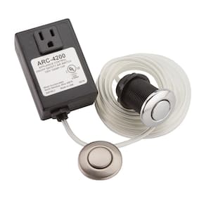 Garbage Disposal Air Switch Controller Base Unit with Chrome and Satin Nickel Air Switch Buttons