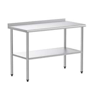 48 in. x 24 in. Stainless Steel Kitchen Prep Table Kitchen Utility Table