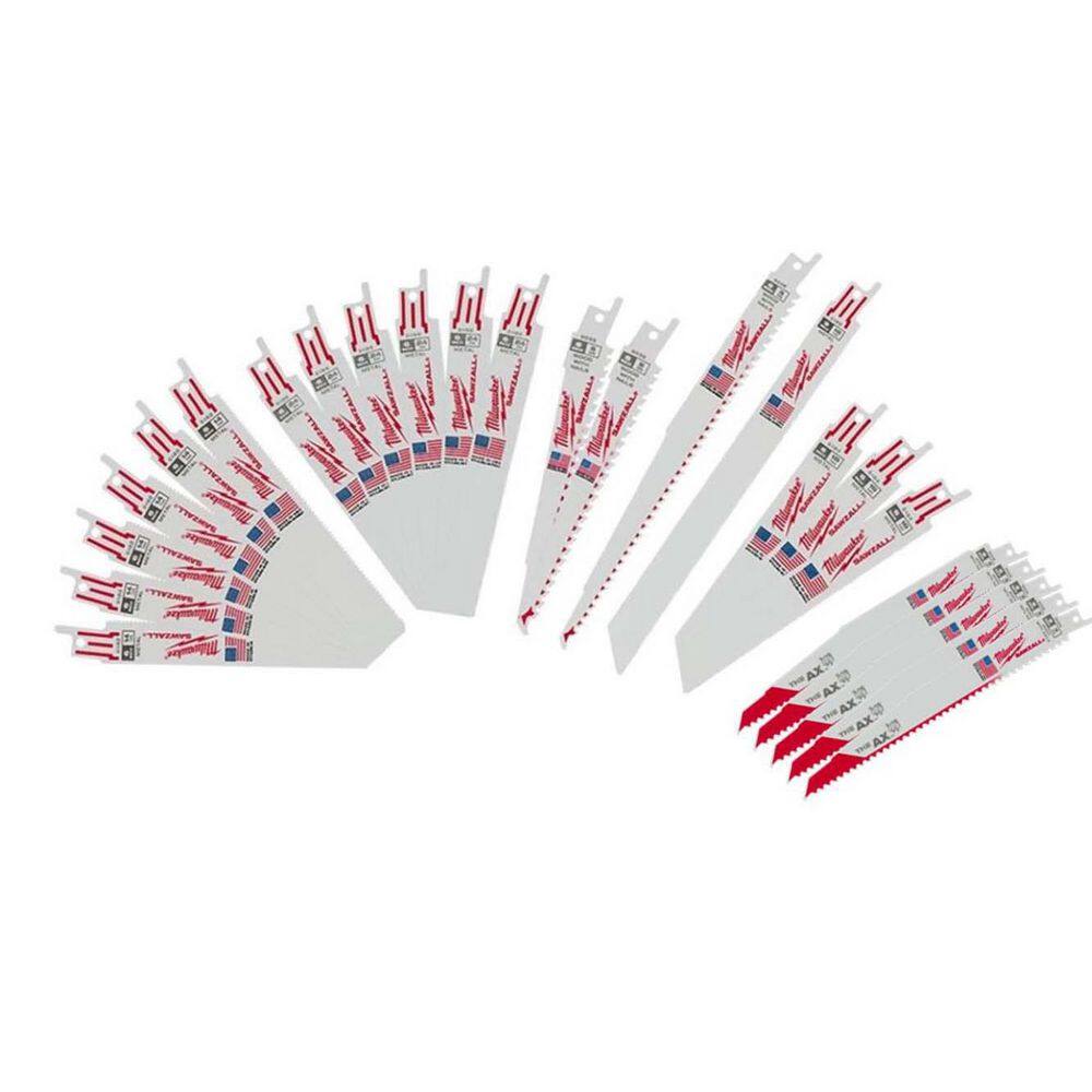 9 in. 5 TPI AX Nail-Embedded Wood Cutting SAWZALL Reciprocating Saw Blades (5-PK) & Wood & Metal Cutting Blades (19-PC) price history on PriceWatchPro
