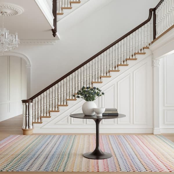 Poppy Machine Washable Multi 3 ft. x 5 ft. Indoor Area Rug