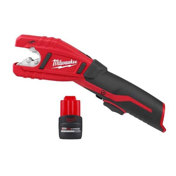 Milwaukee M12 12-Volt Lithium-Ion Cordless Copper Tubing Cutter with M12 12-Volt Lithium-Ion CP High Output 2.5 Ah Battery Pack