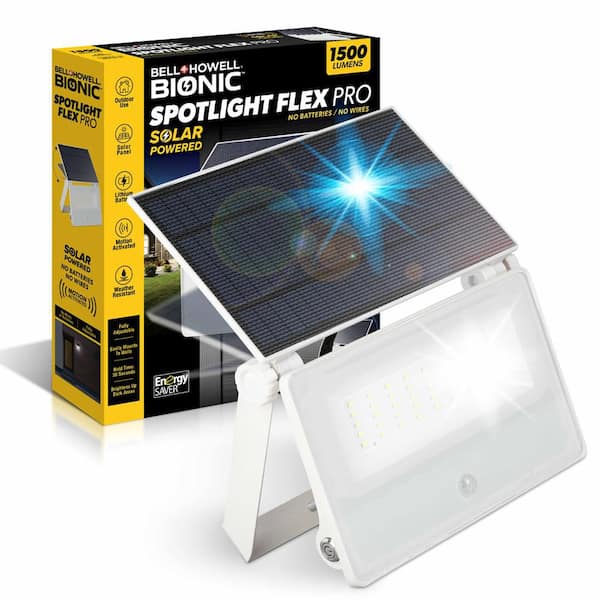 Bionic Spotlight Flex Pro 13 Watt 1500 Lumen 120° White Motion Sensing Integrated LED Solar Flat Flood Light