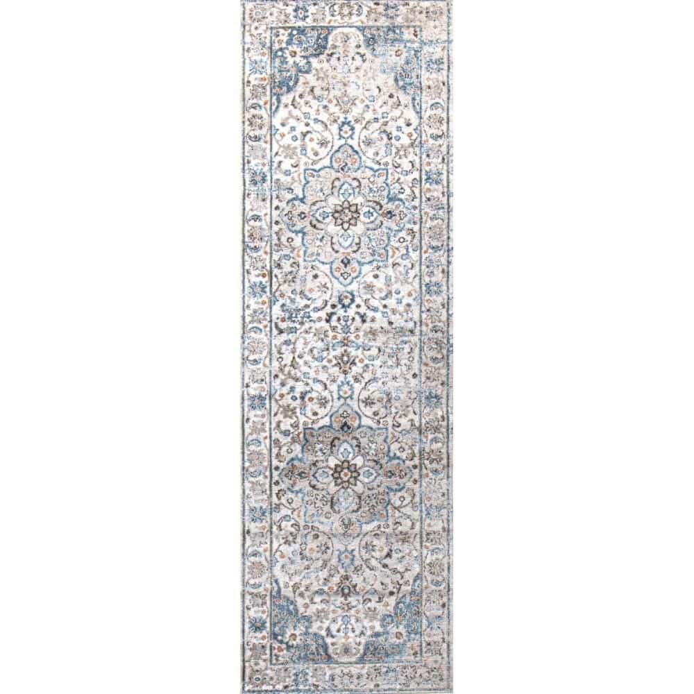 Ashland Ivory 3 ft. x 8 ft. (2 ft. 6 in. x 8 ft.) Floral Transitional Runne