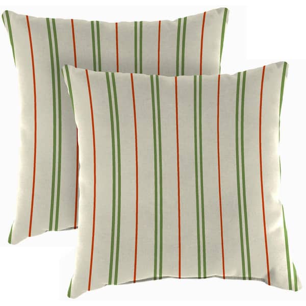 Jordan Manufacturing 18 in. L x 18 in. W x 4 in. T Outdoor Throw Pillow in Gallan Cedar (2-Pack)