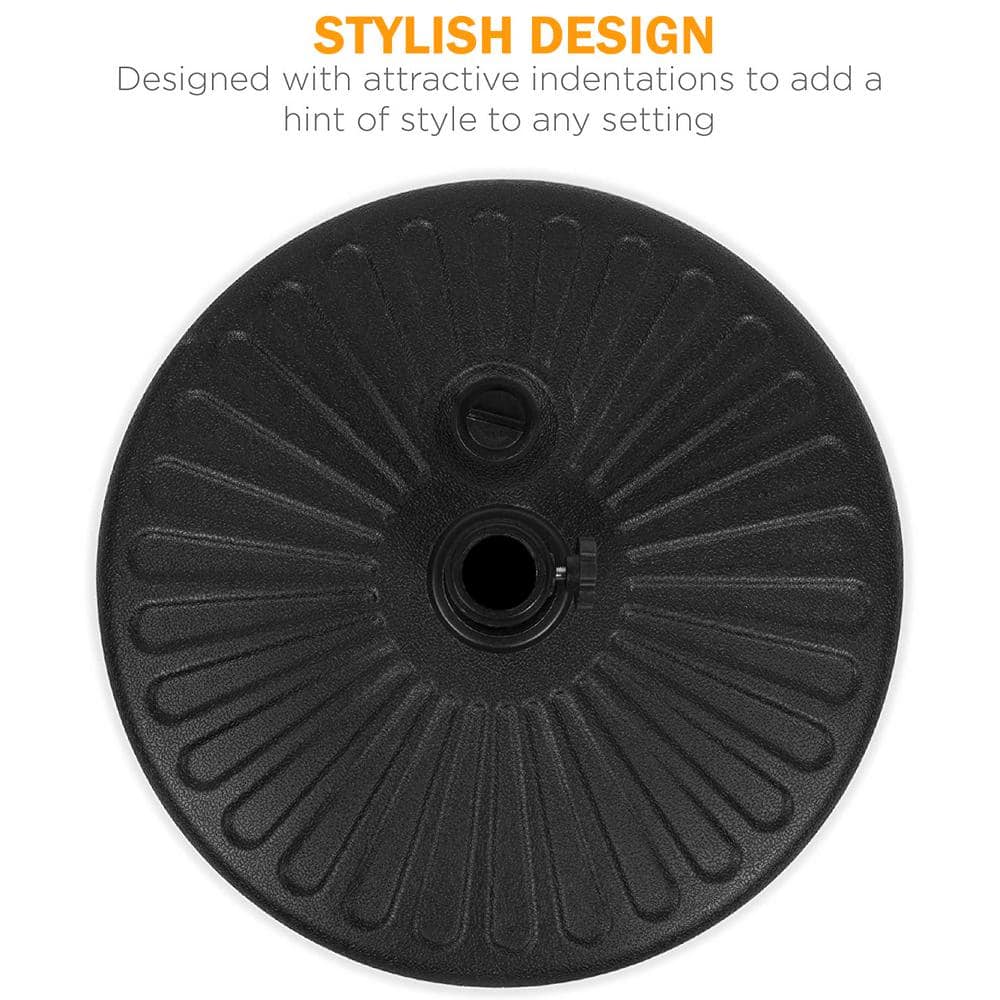 GoDecor 20" Umbrella Base Stand, Umbrella Stand Round Base Black