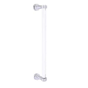 Clearview 18 in. Single Side Shower Door Pull with Groovy Accents in Polished Chrome