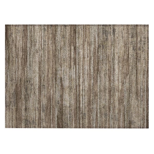 Chantille Machine Washable Indoor/Outdoor Abstract ACN3115 Chocolate 3 ft. x 4 ft. Area Rug