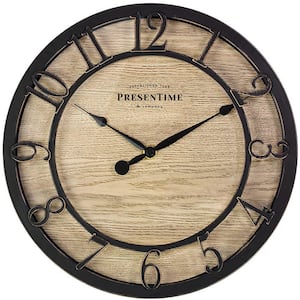Infinity Instruments Wine Barrel Wall Clock - Light Wood 14575RN - The Home  Depot
