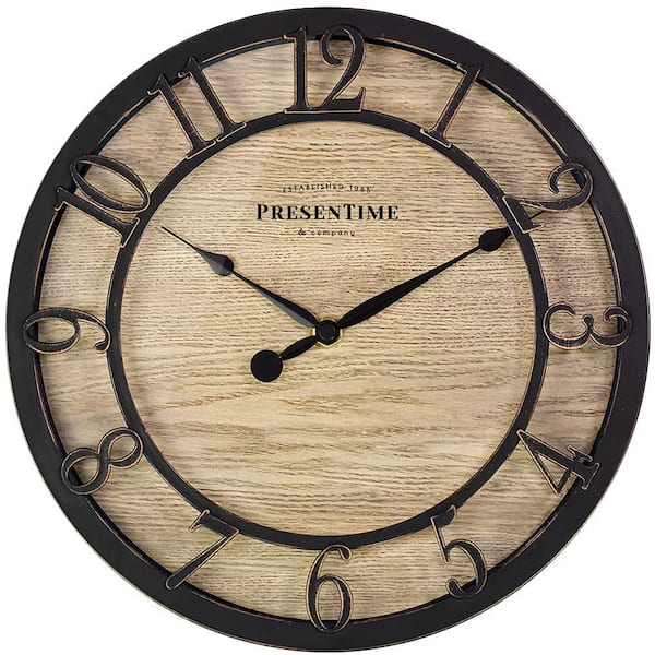 10 in Oil Rubbed Bronze Farmhouse Series Wall Clock