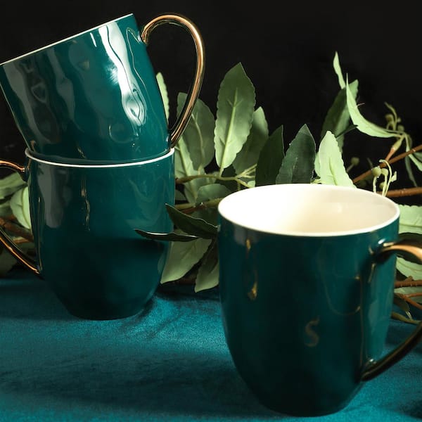 Pewter Cobalt Blue Coffee Mug/Microwavable and dishwasher safe