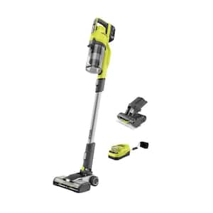 ONE+ 18V Cordless Stick Vacuum Cleaner Kit w/ 4.0 Ah Battery, Charger, & Powered Brush Accessory