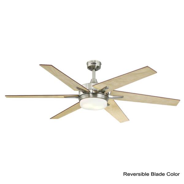 LED Indoor Brushed Nickel Ceiling Fan 