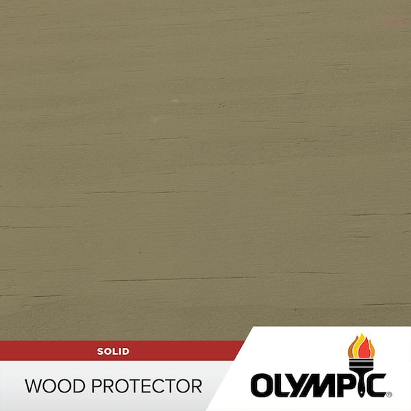 Olympic Wood Protector 1 gal. SC-1024 Dark Ash Exterior Solid Stain Plus Sealer in One