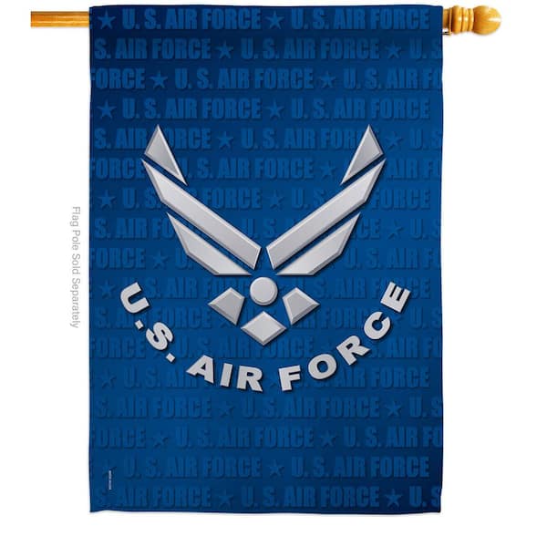 Breeze Decor 2.3 ft. x 3.3 ft. US Air Force House Flag 2-Sided Armed Forces Decorative Vertical Flags