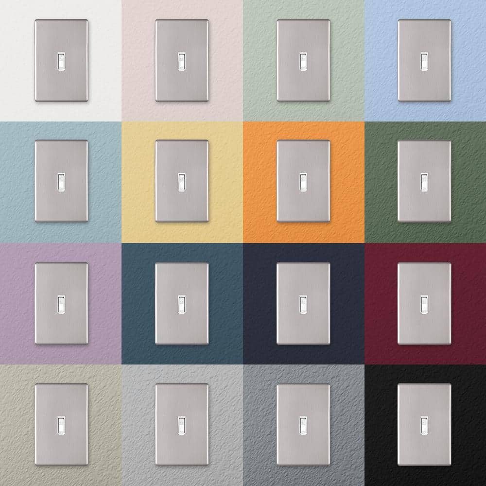 Brushed Nickel Triple Toggle Steel Wall Plate