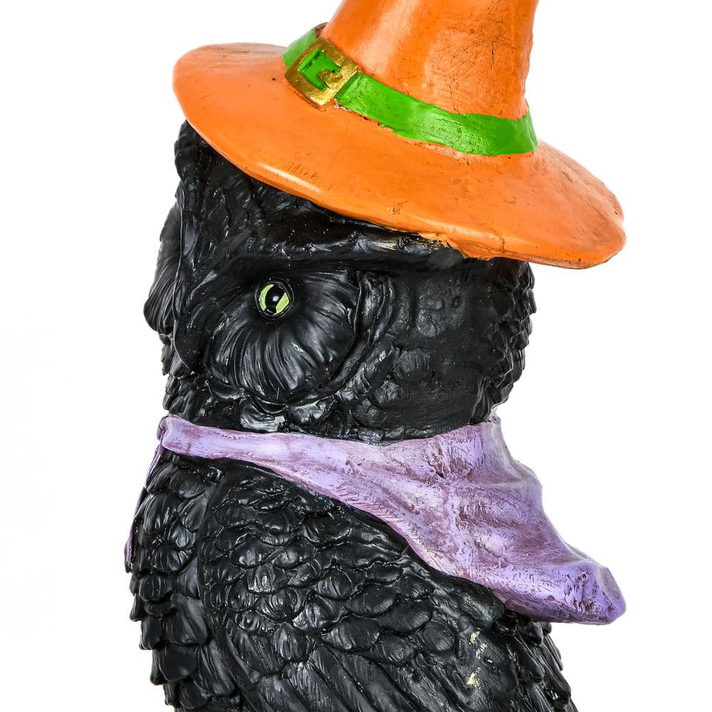 32" Colorful Resin Owl on Stacked Books Figurine