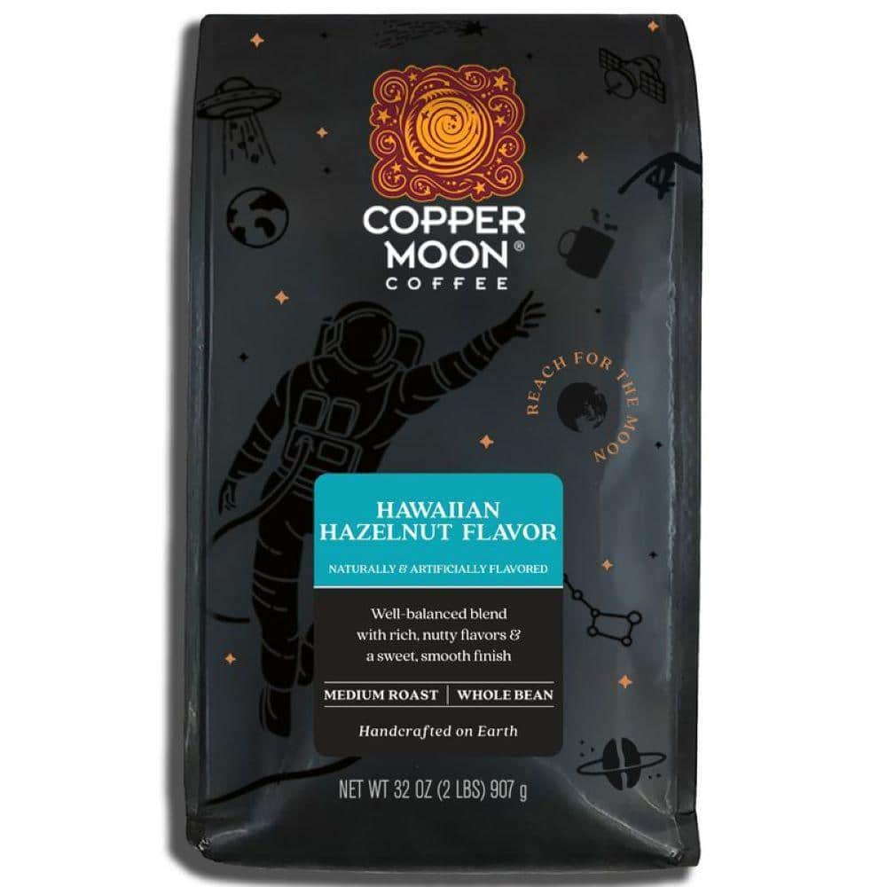COPPER MOON 32 oz. Hawaiian Hazelnut, Medium Roast Caffeinated